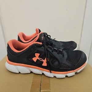 Under Armour Black and Orange Athletic Shoes